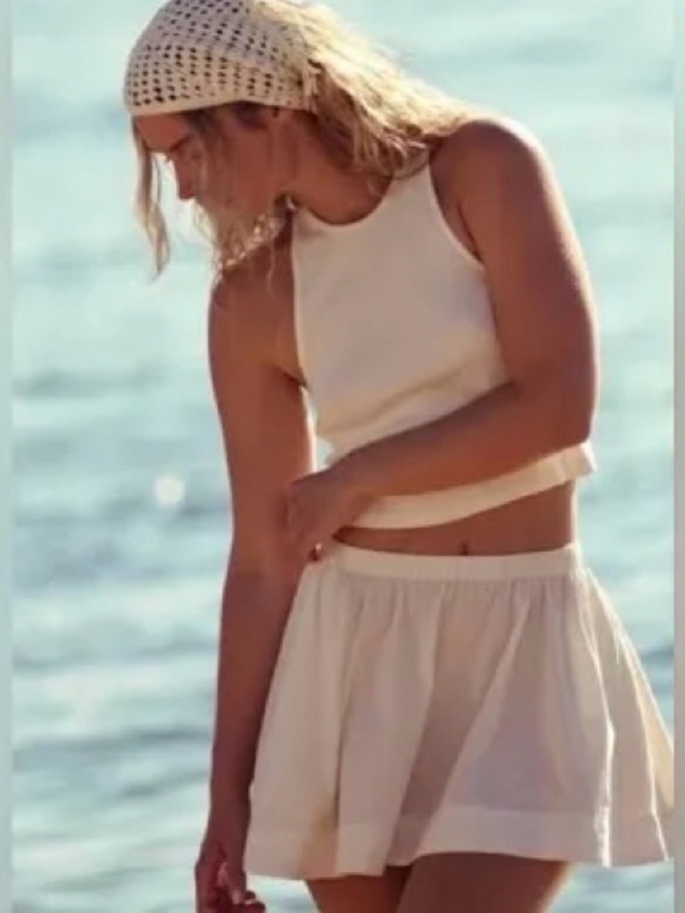 Free People Cream Two-Piece Skirt Set